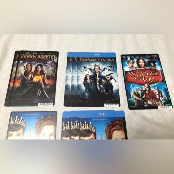10 Blockbuster Fantasy Movie Memorabilia DVD Movie Backer Cards Snow White, etc - Picture 2 of 5